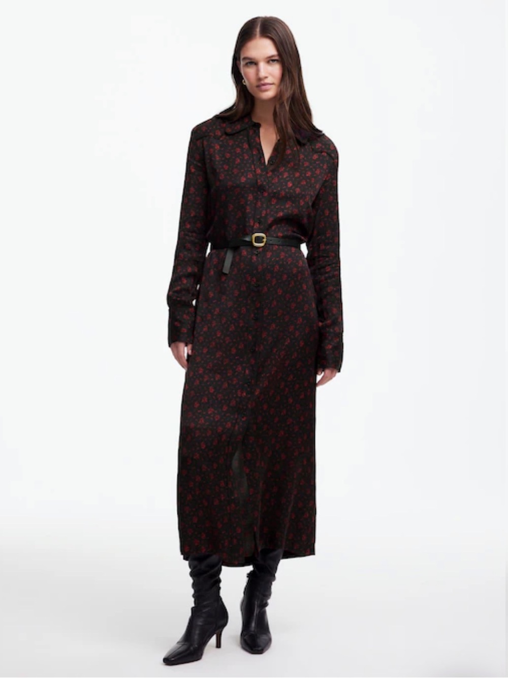 Madewell Button-Front Midi Shirtdress